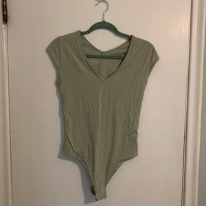 NWOT Everlane Sage Green Thong Bodysuit